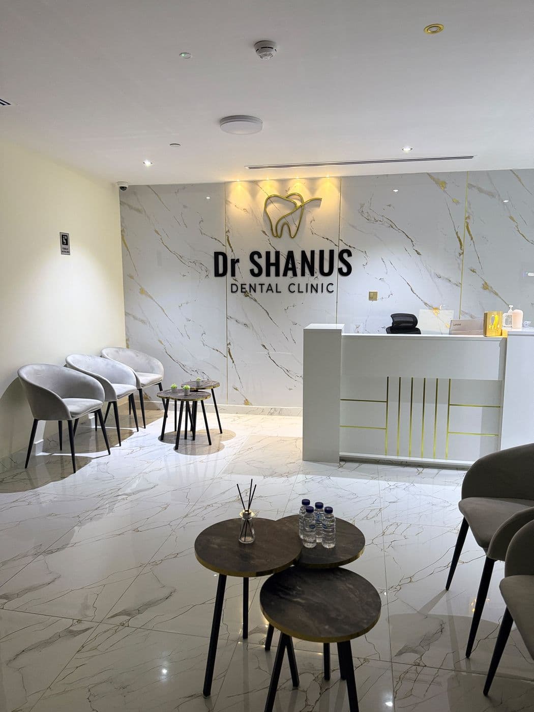Reception at Shanu's Dental, Dubai Silicon Oasis